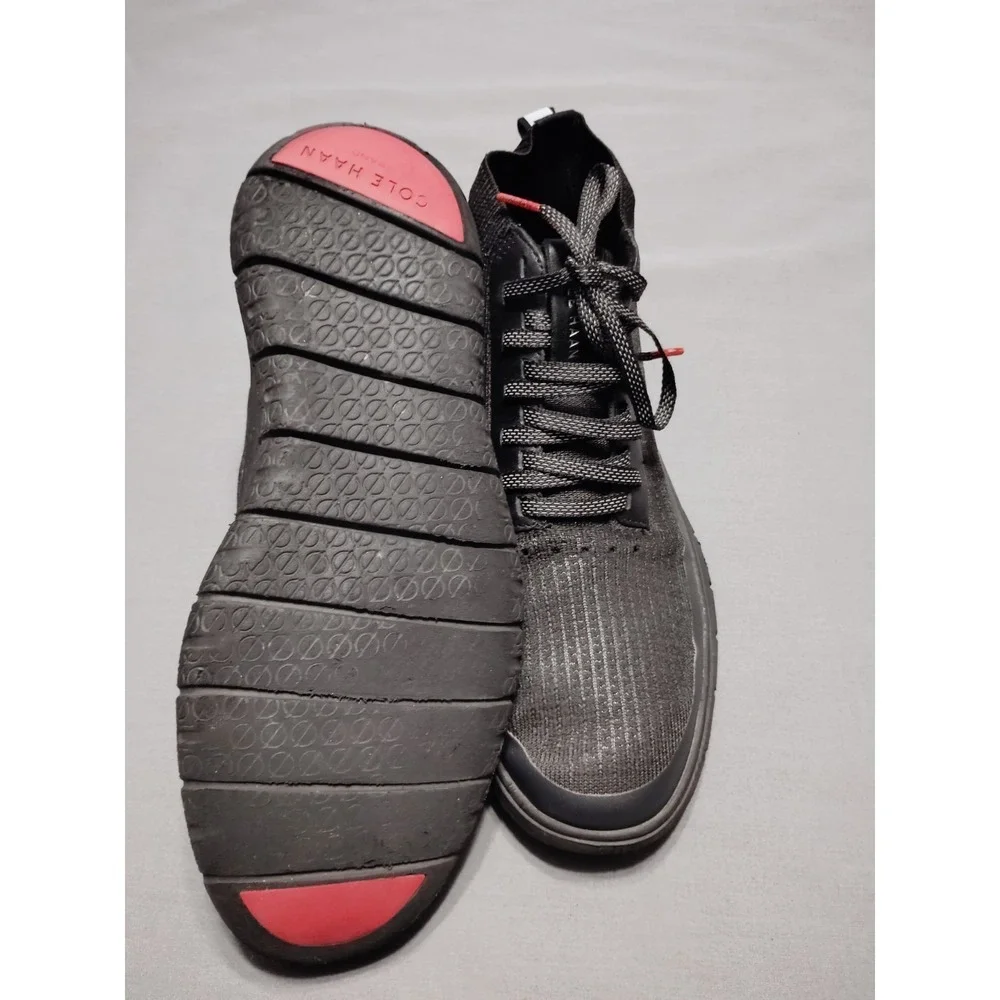 Cole Haan C32419 Generation ZeroGrand Black Lace-Up High-Top Shoes Men 9 Preppy*